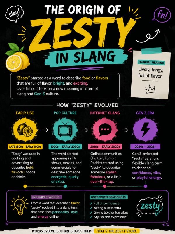 The Origin of Zesty in Slang