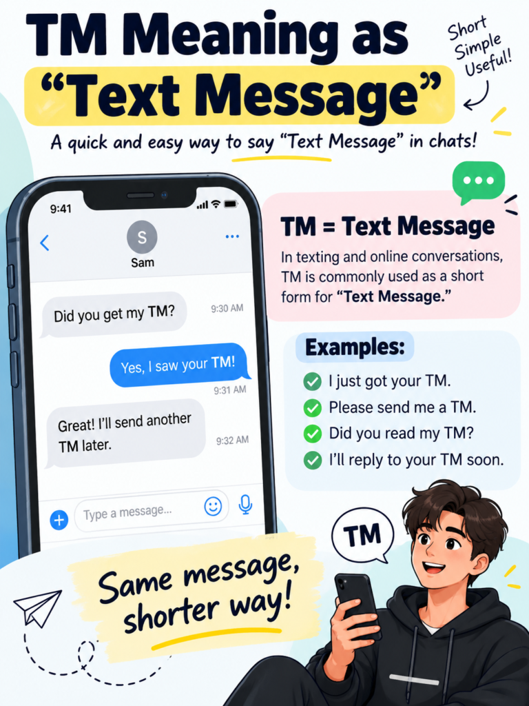 TM Meaning as "Text Message"