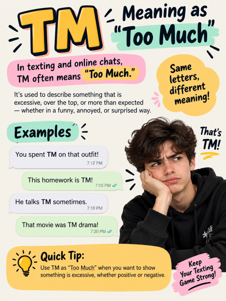 TM Meaning as "Too Much"