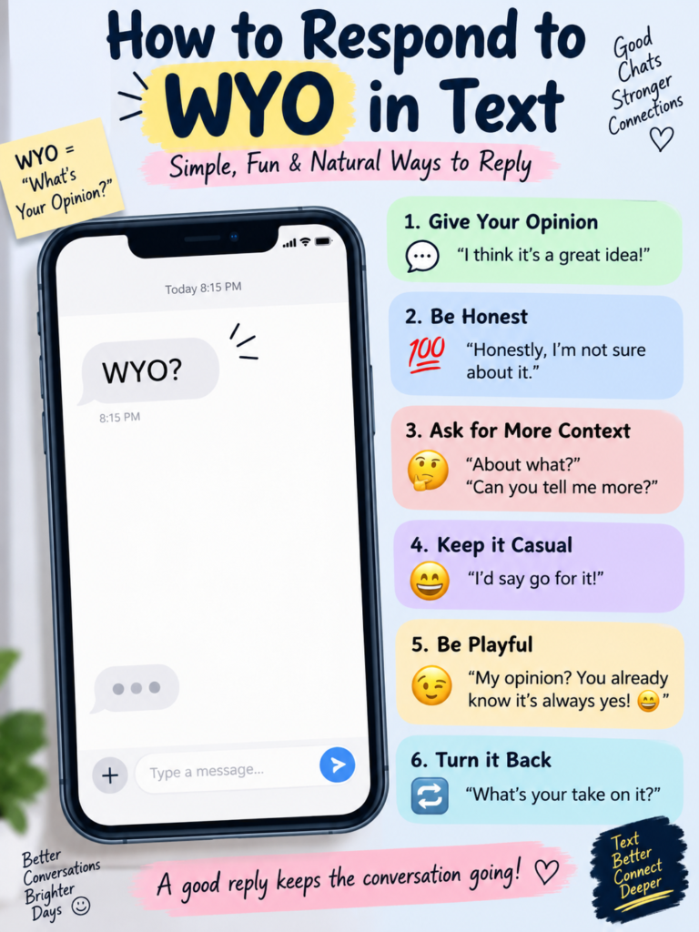 How to Respond to WYO in Text