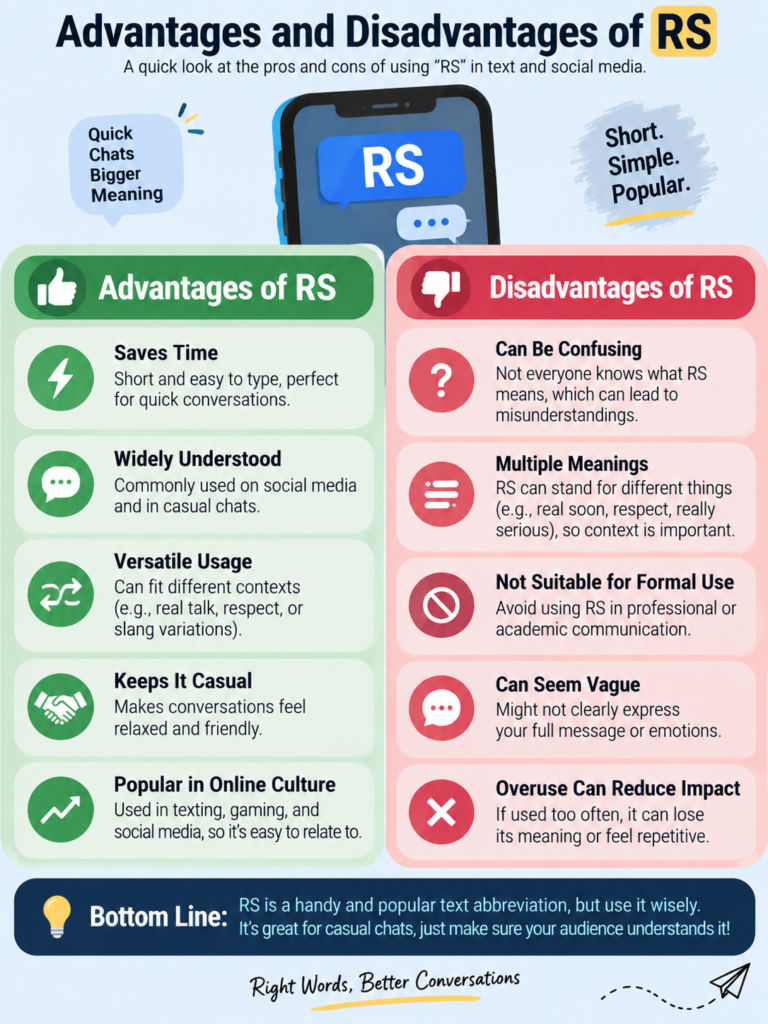 Advantages and Disadvantages of RS