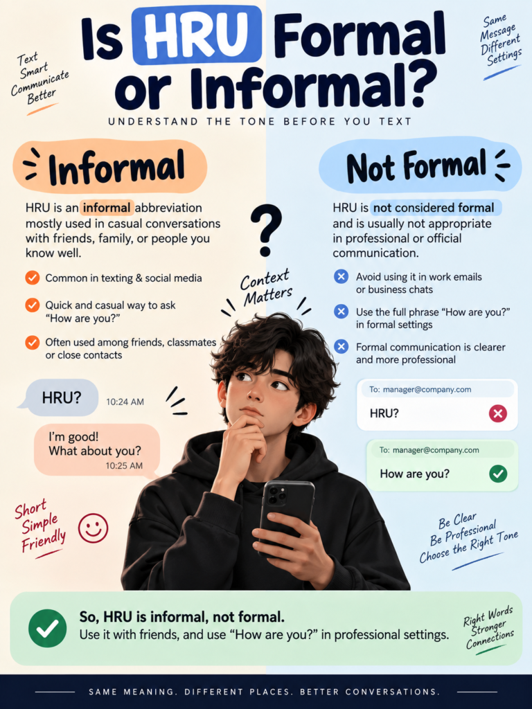 Is HRU Formal or Informal?