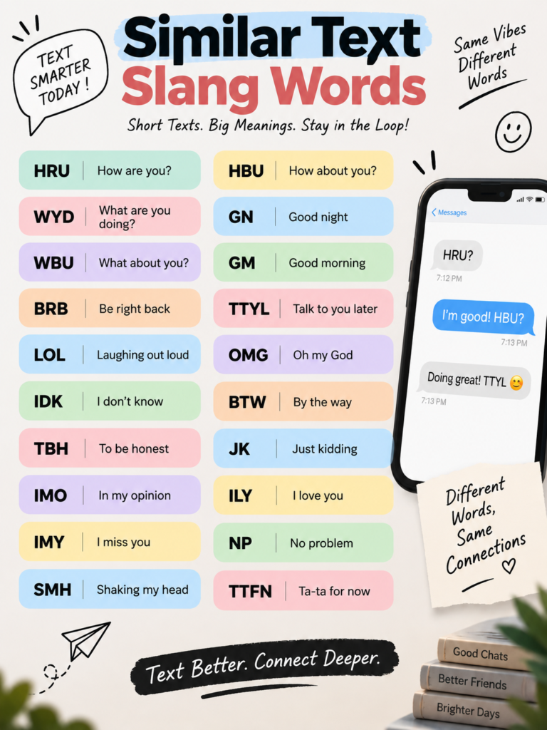 Similar Text Slang Words