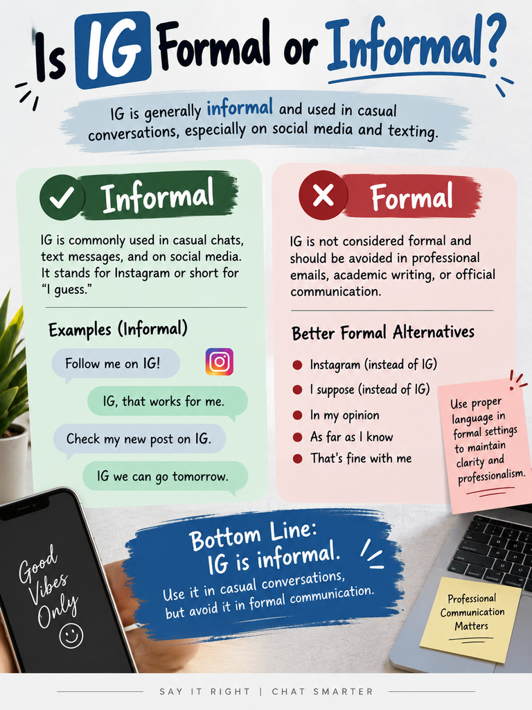 Is IG Formal or Informal?