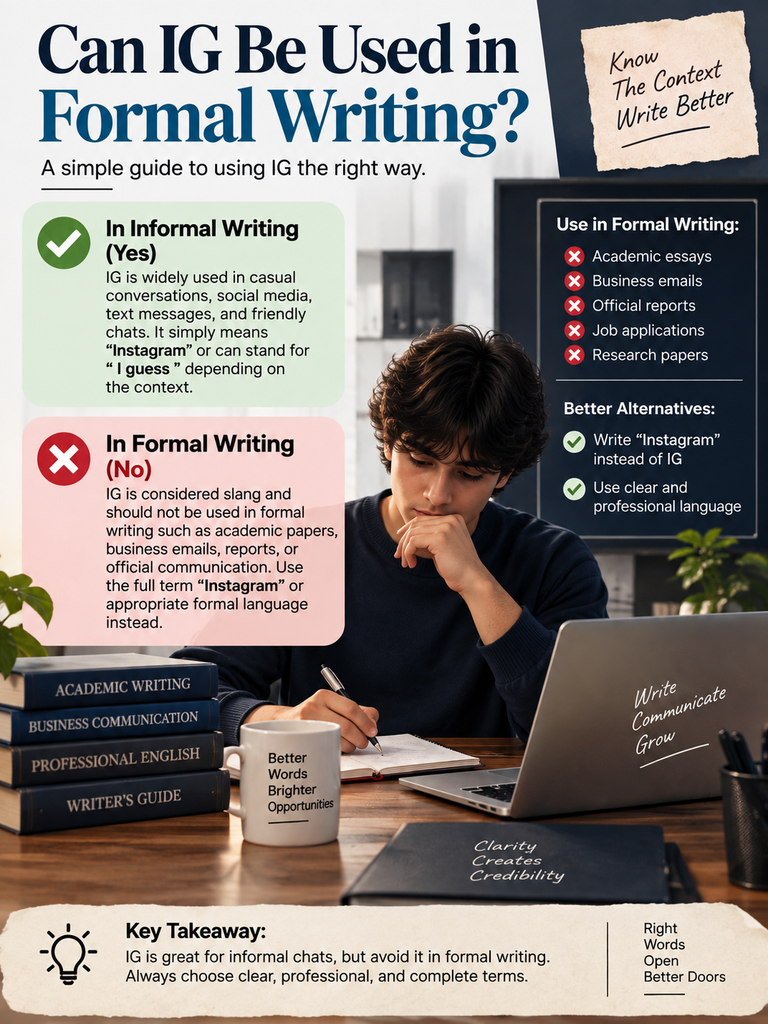Can IG Be Used in Formal Writing?