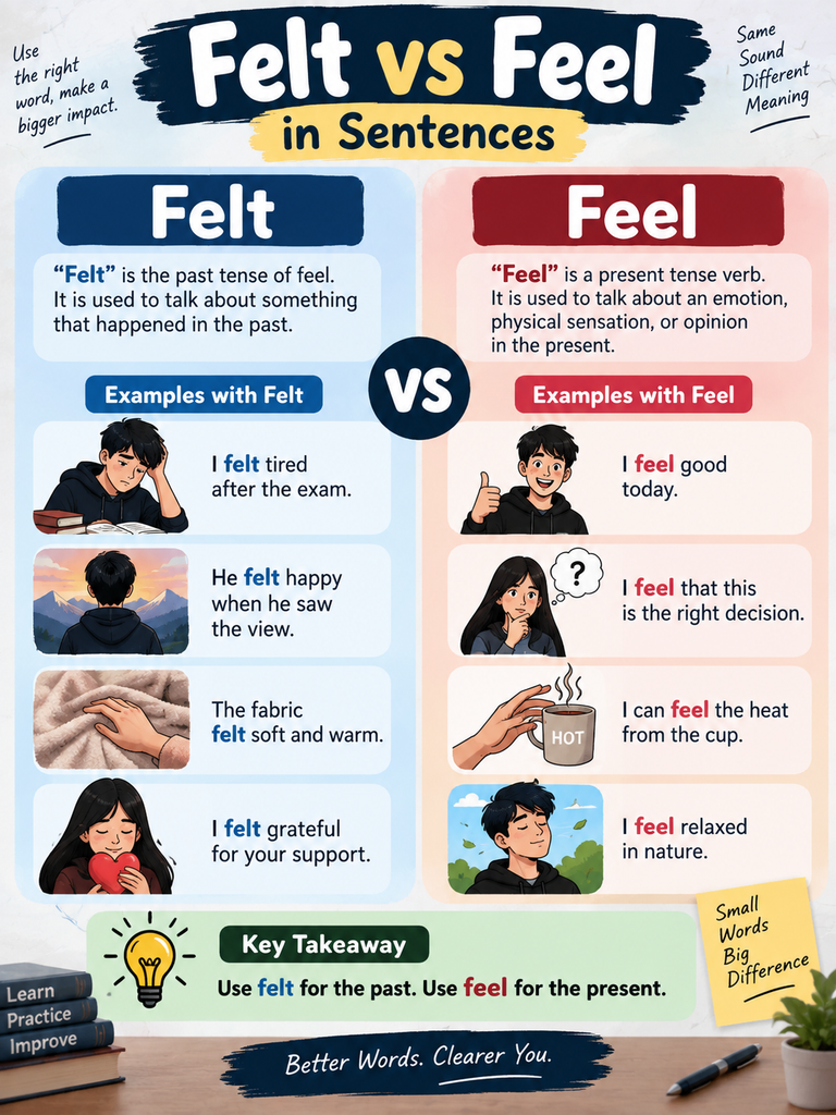 Felt vs Feel in Sentences