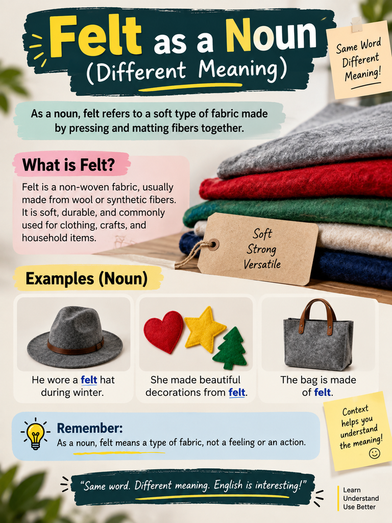 Felt as a Noun (Different Meaning)