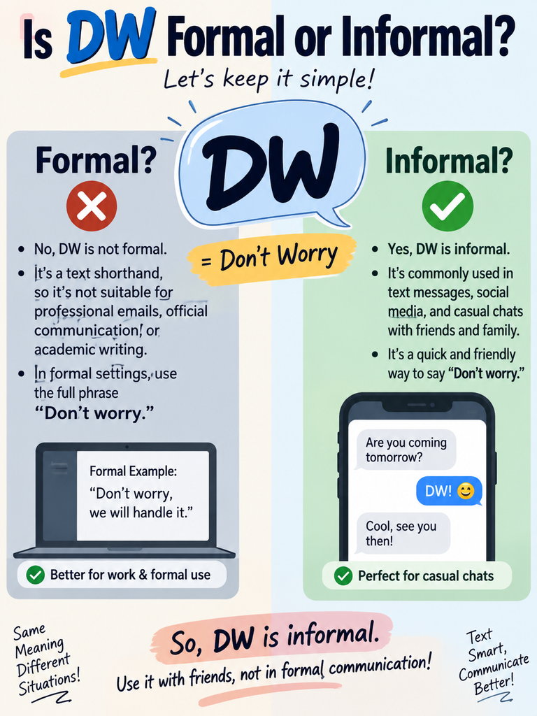Is DW Formal or Informal?
