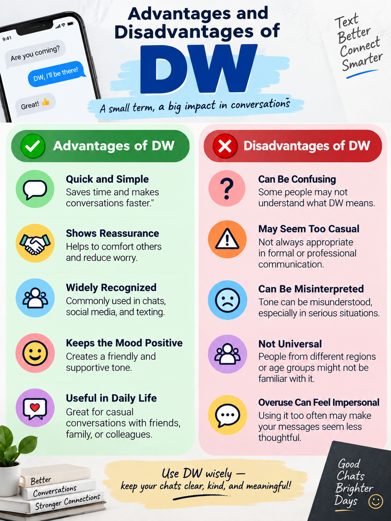 Advantages and Disadvantages of DW