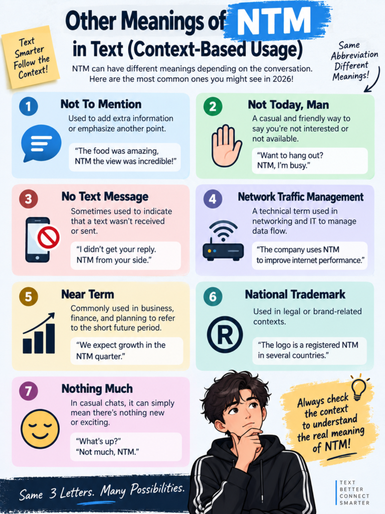 Other Meanings of NTM in Text (Context-Based Usage)