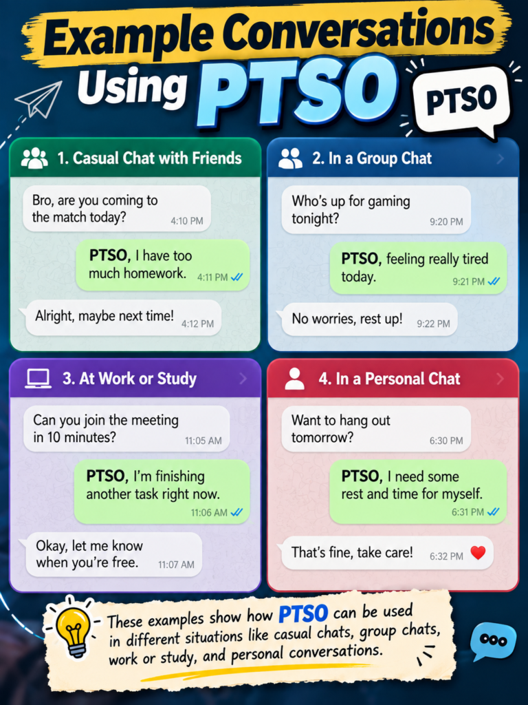 Example Conversations Using PTSO