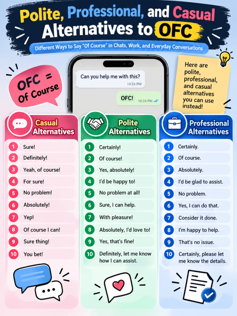 Polite, Professional, and Casual Alternatives to OFC