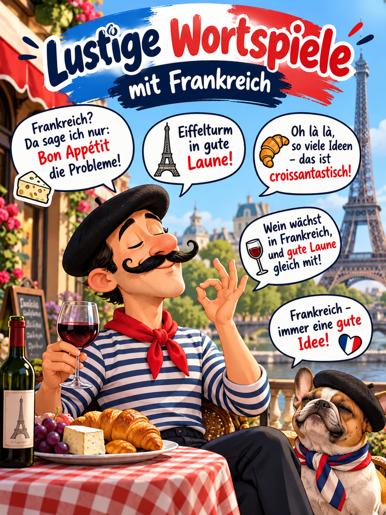 Lustige Wortspiele mit Frankreich