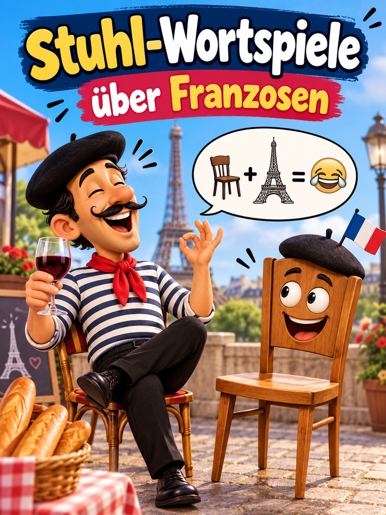 Stuhl-Wortspiele über Franzosen
