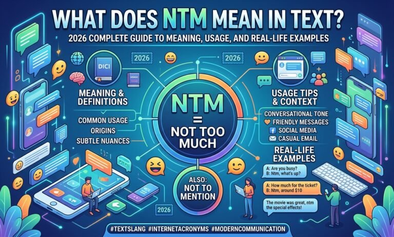 What Does NTM Mean in Text? (2026 Complete Guide to Meaning, Usage, and Real-Life Examples)