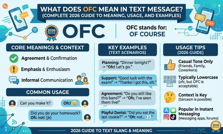 What Does OFC Mean in Text Message? (Complete 2026 Guide to Meaning, Usage, and Examples)