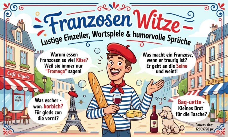 Franzosen Witze – Lustige Einzeiler, Wortspiele & humorvolle Sprüche