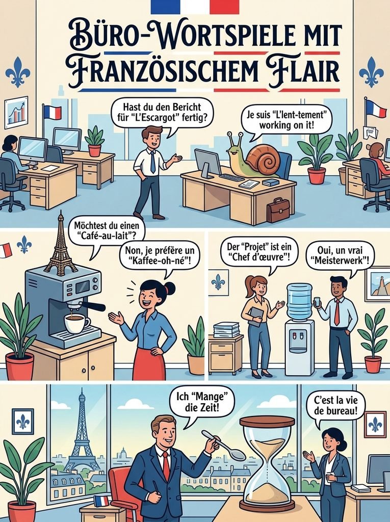 Büro-Wortspiele mit französischem Flair