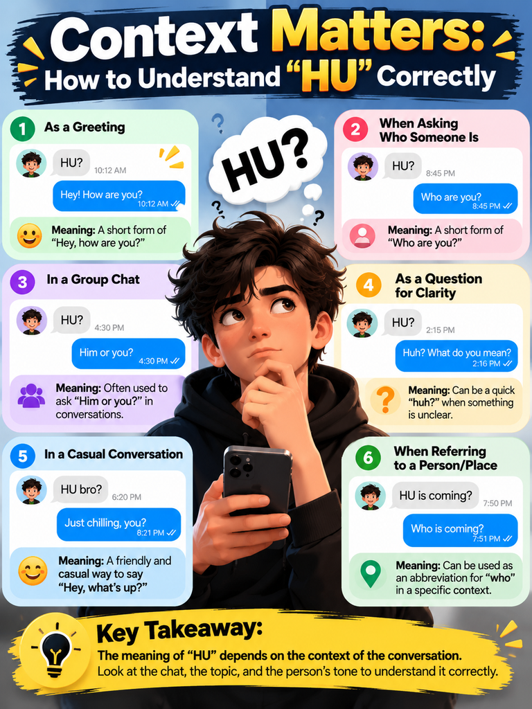 Context Matters: How to Understand "HU" Correctly